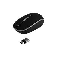 MOUSE OPTICO INALAMBRICO RECEPTOR DUAL ERGONOMICO SILENCIOSO PERFECT CHOICE 1000 DPI WHISPER - NEGRO PERFECT CHOICE PC-045175