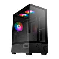 GABINETE GAMING MSI PAGPANOM110A / MEDIA TORRE / ATX/MICRO ATX/MINI ITX/ NEGRO/ SIN FUENTE/PC/GAMER - Cooler Master