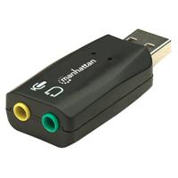CONVERTIDOR MANHATTAN TARJETA SONIDO 5.1 USB A 3.5MM