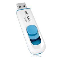 MEMORIA ADATA 32GB USB 2.0 C008 RETRACTIL BLANCO-AZUL