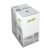 BOBINA DE CABLE UTP CAT5E GHIA CCA BLANCO 305M 24 AWG 1000FT CERTIFICACION CE  /  ROHS GHIA GCB-031