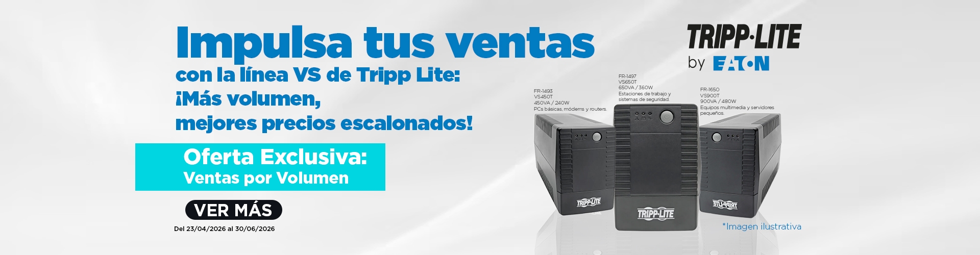Impulsa tus ventas  con la l�nea VS de Tripp Lite